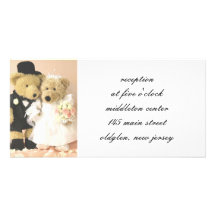 Cartes de réception de mariage carte avec photo