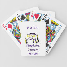 Cartes de tisonnier avec le bison de Mannheim Jeux De Cartes