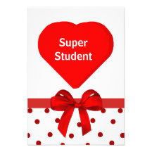Cartes de Valentine de l'étudiant Cartons D'invitation Personnalisés