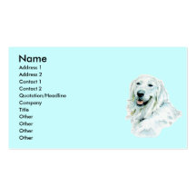 Cartes de visite anglais de golden retriever carte de visite