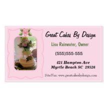 Cartes de visite de Baker de gâteau Modèles De Cartes De Visite