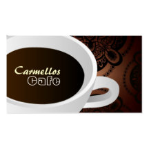 Cartes de visite de café modèles de cartes de visite
