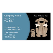 Cartes de visite de formation de chien cartes de visite professionnelles
