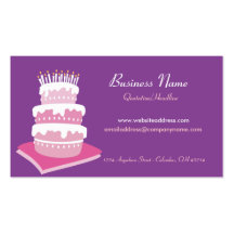 Cartes de visite de gâteau d'anniversaire modèles de cartes de visite