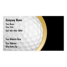 Cartes de visite de golf carte de visite