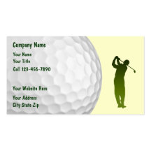Cartes de visite de golf modèles de cartes de visite