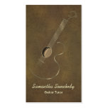 Cartes de visite de logo de guitare acoustique carte de visite