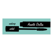 Cartes de visite de maquilleur turquoises cartes de visite professionnelles