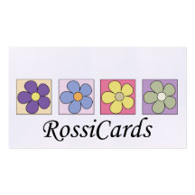 Cartes de visite de motif de fleur cartes de visite personnelles