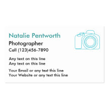 Cartes de visite de photographe cartes de visite personnelles