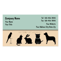 Cartes de visite de soin des animaux familiers fix modèles de cartes de visite