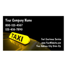 Cartes de visite de taxi cartes de visite personnelles