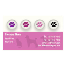 Cartes de visite de toilettage d'animal familier cartes de visite professionnelles