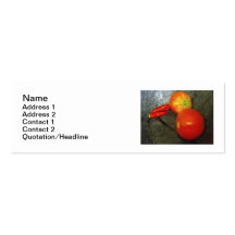 Cartes de visite de tomates et de piments cartes de visite professionnelles