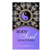 Cartes de visite de yoga d'âge de gemmes de tapiss modèles de cartes de visite