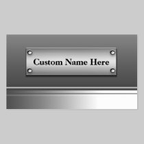 Cartes de visite en acier de plaque signalétique e cartes de visite