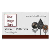 Cartes de visite floraux de conception de jardin e cartes de visite personnelles