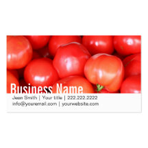 Cartes de visite juteux frais de tomates cartes de visite professionnelles