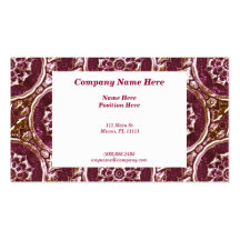 Cartes de visite métalliques de Faux rose Modèles De Cartes De Visite