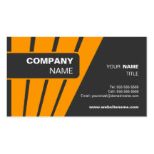 Cartes de visite oranges modernes et audacieux modèle de carte de visite