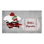 cartes de visite rouges chics de petit gâteau cartes de visite professionnelles