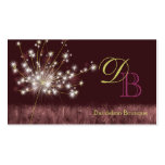 Cartes de visite uniques de monogramme de pissenli cartes de visite personnelles