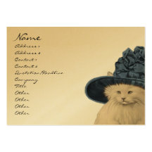 Cartes de visite vintages de chat de Kitty de diva Modèles De Cartes De Visite
