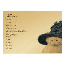 Cartes de visite vintages de chat de Kitty de diva Cartes De Visite Professionnelles