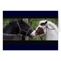 Cartes de voeux de cheval salut