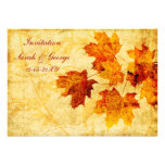 cartes d'invitation de mariage de automne