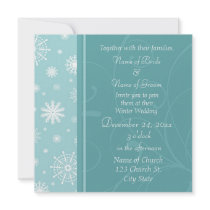 Cartes d'invitation de photo de mariage d'hiver