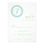 Cartes du cercle RSVP de point de monogramme de T  invitations