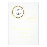 Cartes du cercle RSVP de point de monogramme de Z  invitations