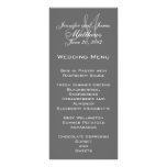 Cartes élégantes de menu de mariage de monogramme  double carte personnalisée