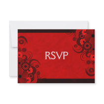 Cartes élégantes de réponse de la coutume RSVP de 