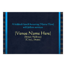 Cartes faites sur commande de réception de Mitzvah Faire-parts