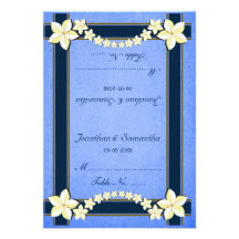 Cartes florales bleues rustiques d'endroit de Tabl Bristol