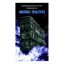 Cartes horribles de catastrophes modèles de cartes de visite