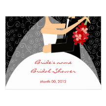 Cartes nuptiales de conseil de douche carte postale