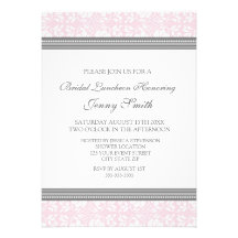 Cartes nuptiales d'invitation de déjeuner de damas