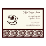 Cartes perforées de magasin de café cartes de visite professionnelles