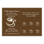 Cartes perforées de magasin de café carte de visite