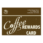 Cartes perforées de magasin de café modèles de cartes de visite