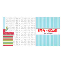 Cartes photos brillants de Noël 4 x 8 Cartes Avec Photo