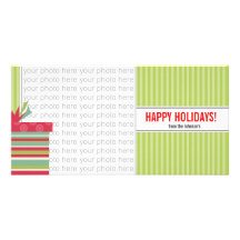 Cartes photos brillants de Noël 4 x 8 Photocartes