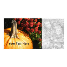 Cartes photos de citrouille d'automne cartes avec photo
