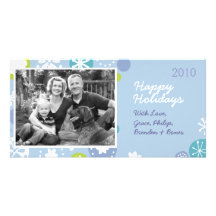 Cartes photos de Noël - neige, flocons de neige, b Photocarte Personnalisée