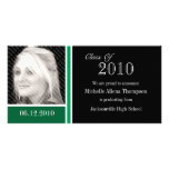 Cartes photos verts et noirs de faire-part d'obten photocartes