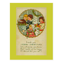 Cartes postales colorées vintages de Noël