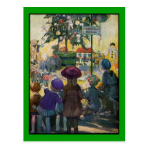 Cartes postales colorées vintages de Noël